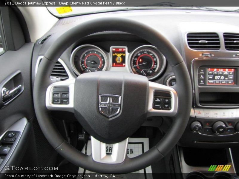 Deep Cherry Red Crystal Pearl / Black 2011 Dodge Journey Express