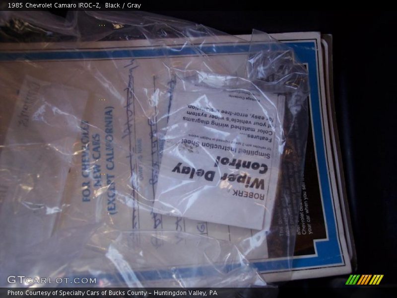 Black / Gray 1985 Chevrolet Camaro IROC-Z
