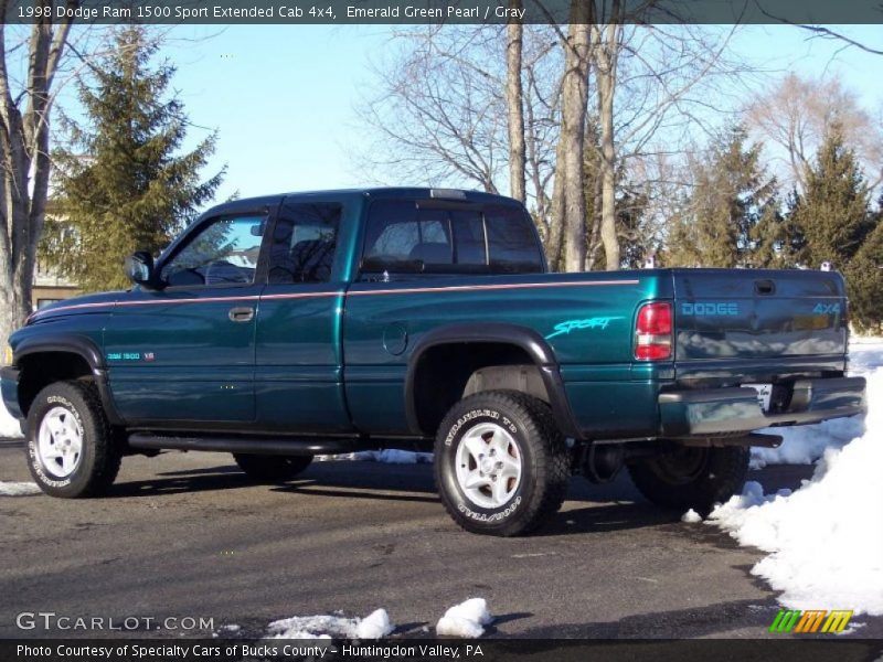 Emerald Green Pearl / Gray 1998 Dodge Ram 1500 Sport Extended Cab 4x4