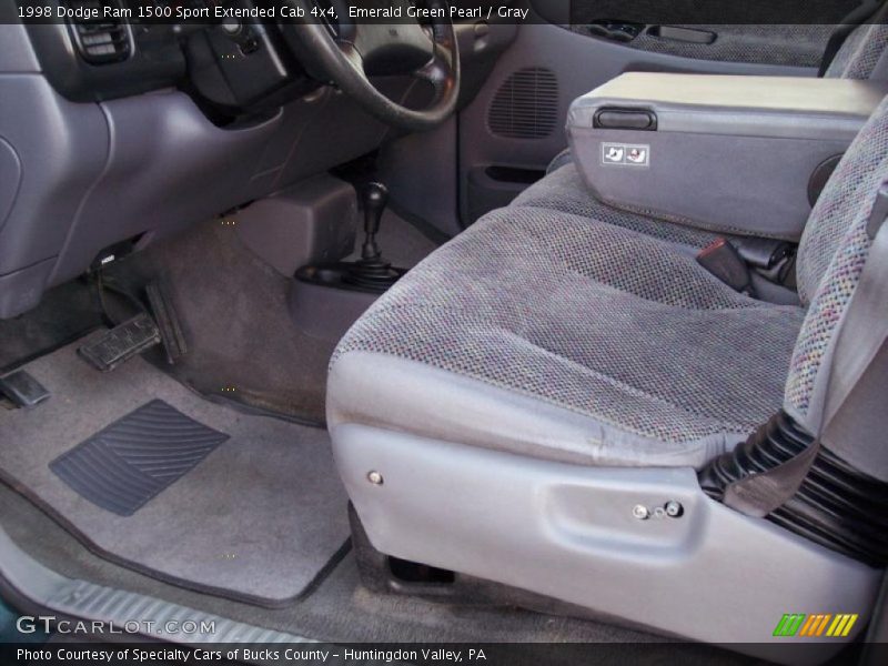 Emerald Green Pearl / Gray 1998 Dodge Ram 1500 Sport Extended Cab 4x4