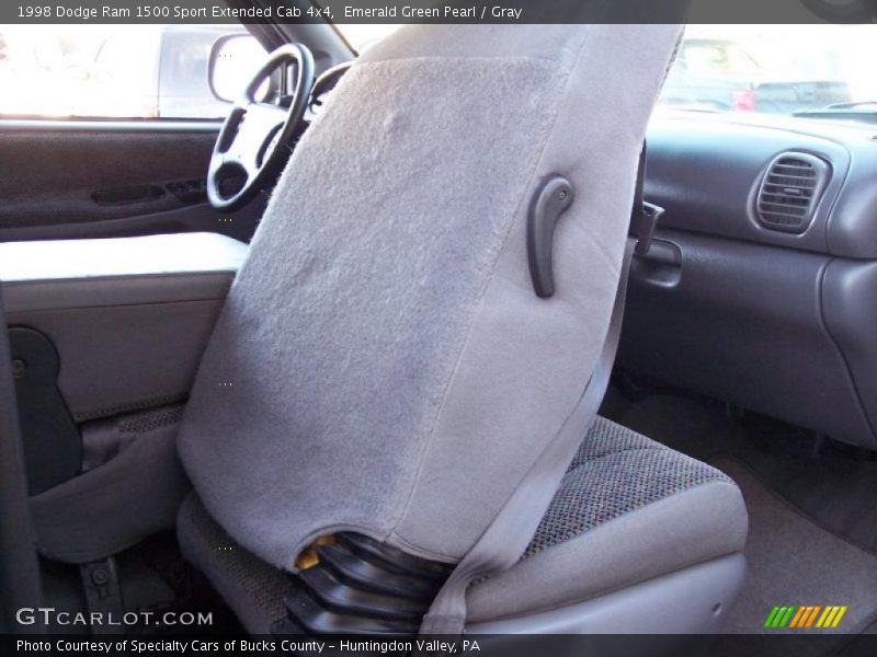 Emerald Green Pearl / Gray 1998 Dodge Ram 1500 Sport Extended Cab 4x4