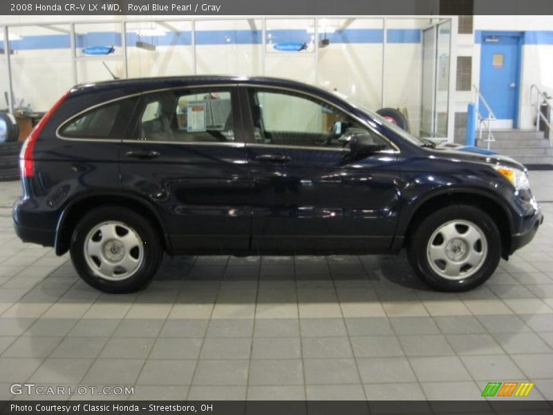 Royal Blue Pearl / Gray 2008 Honda CR-V LX 4WD