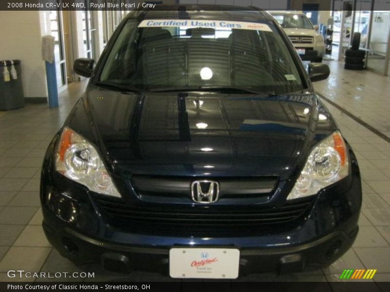 Royal Blue Pearl / Gray 2008 Honda CR-V LX 4WD