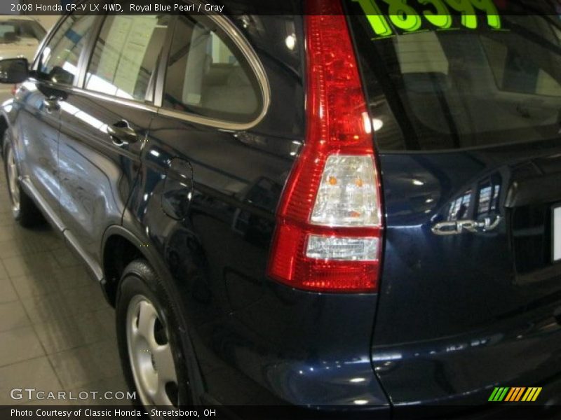 Royal Blue Pearl / Gray 2008 Honda CR-V LX 4WD
