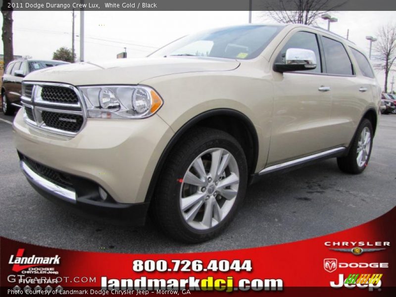 White Gold / Black 2011 Dodge Durango Crew Lux