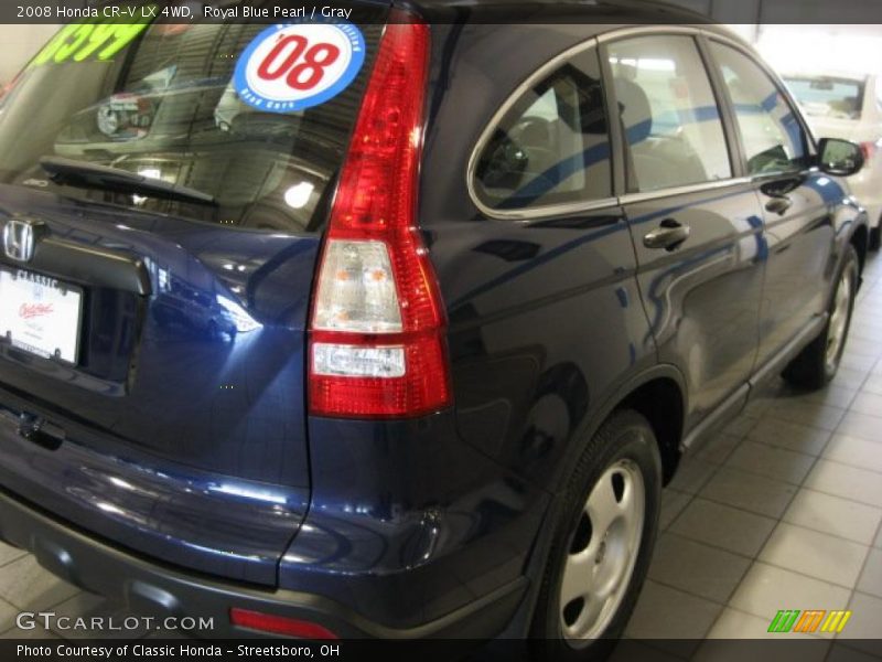 Royal Blue Pearl / Gray 2008 Honda CR-V LX 4WD