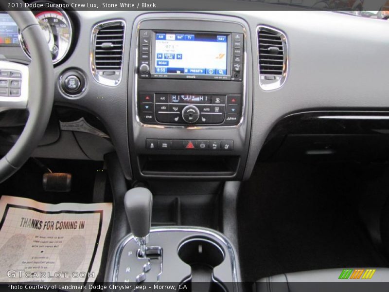 Stone White / Black 2011 Dodge Durango Crew Lux