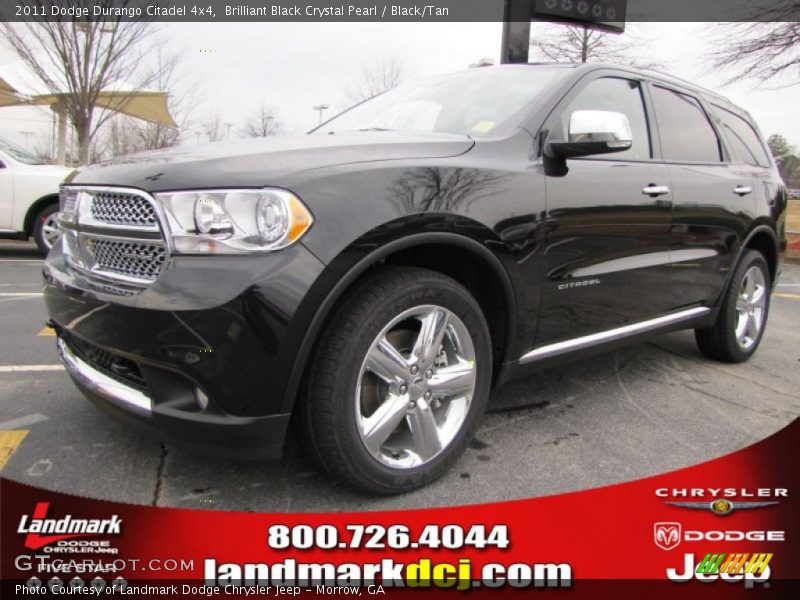 Brilliant Black Crystal Pearl / Black/Tan 2011 Dodge Durango Citadel 4x4