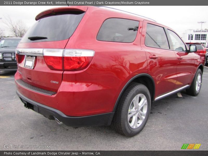 Inferno Red Crystal Pearl / Dark Graystone/Medium Graystone 2011 Dodge Durango Crew 4x4