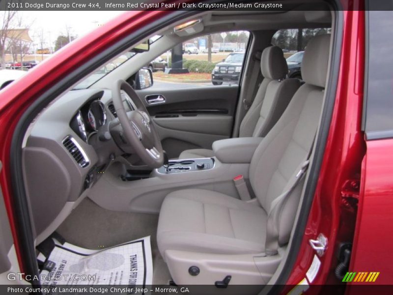Inferno Red Crystal Pearl / Dark Graystone/Medium Graystone 2011 Dodge Durango Crew 4x4