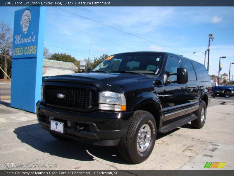 Black / Medium Parchment 2003 Ford Excursion Limited 4x4
