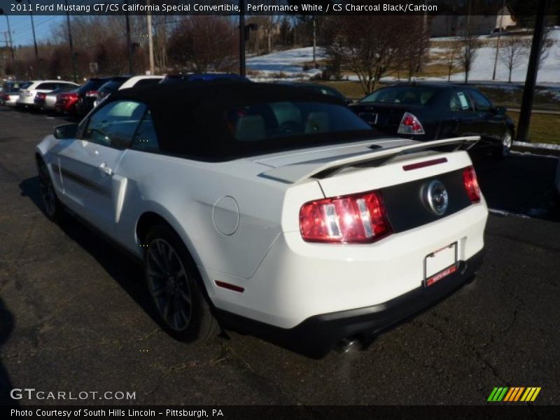 Performance White / CS Charcoal Black/Carbon 2011 Ford Mustang GT/CS California Special Convertible