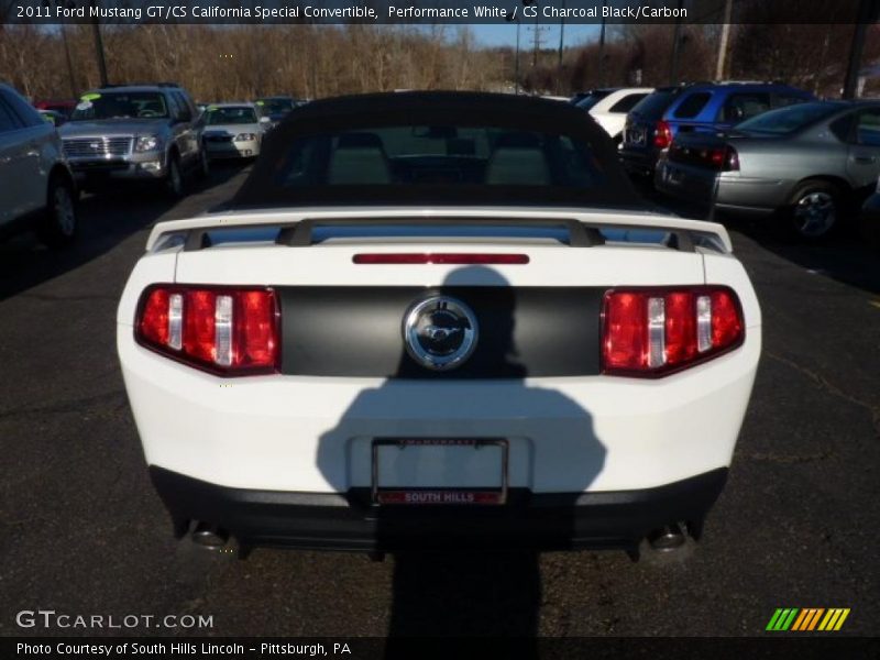 Performance White / CS Charcoal Black/Carbon 2011 Ford Mustang GT/CS California Special Convertible