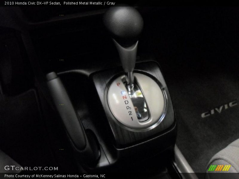 Polished Metal Metallic / Gray 2010 Honda Civic DX-VP Sedan