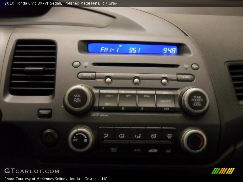 Polished Metal Metallic / Gray 2010 Honda Civic DX-VP Sedan