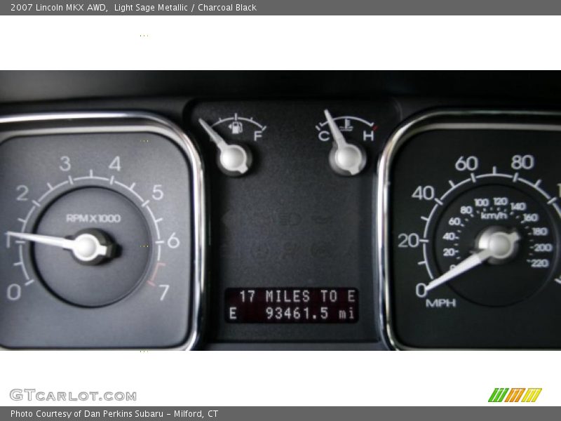 Light Sage Metallic / Charcoal Black 2007 Lincoln MKX AWD