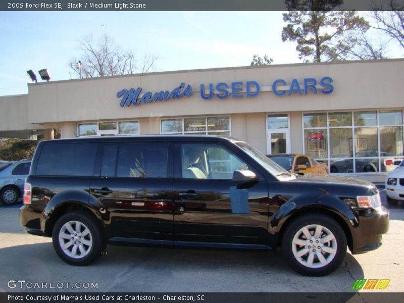 Black / Medium Light Stone 2009 Ford Flex SE