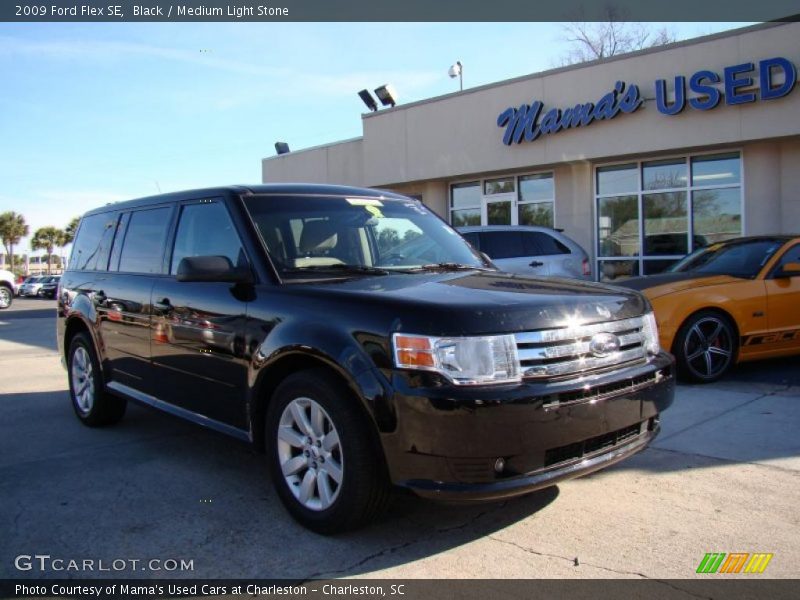 Black / Medium Light Stone 2009 Ford Flex SE