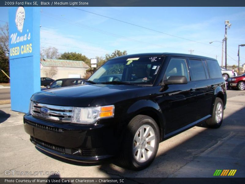 Black / Medium Light Stone 2009 Ford Flex SE