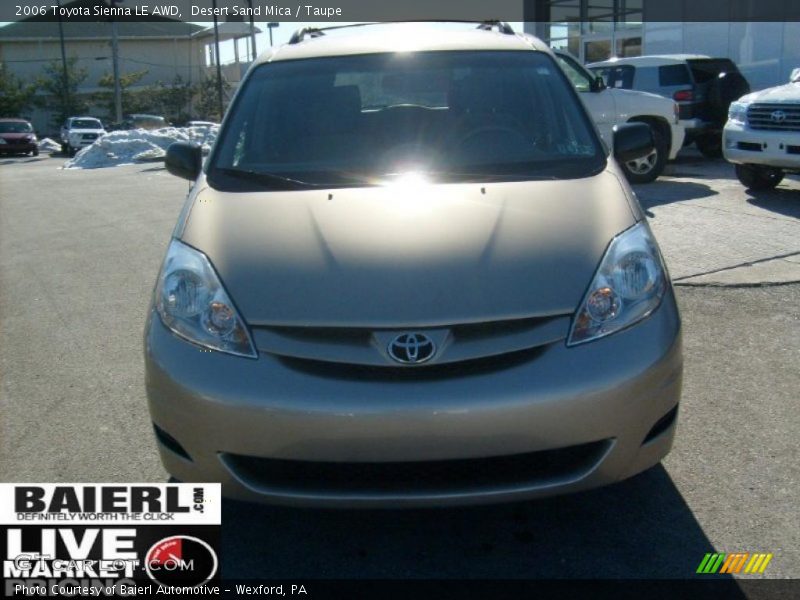 Desert Sand Mica / Taupe 2006 Toyota Sienna LE AWD