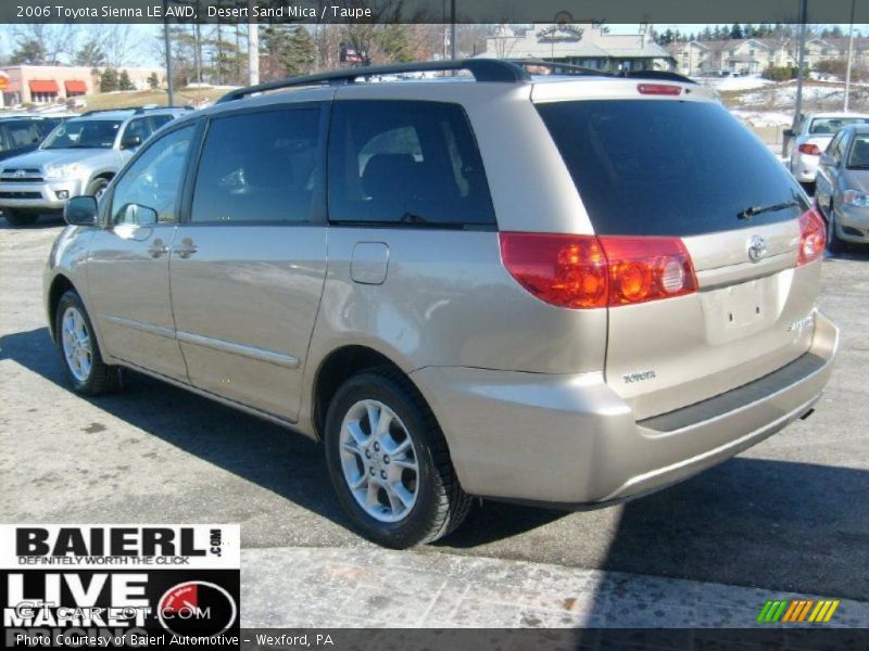 Desert Sand Mica / Taupe 2006 Toyota Sienna LE AWD