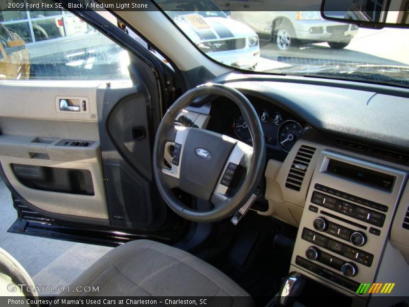 Black / Medium Light Stone 2009 Ford Flex SE