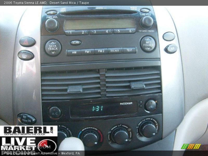 Desert Sand Mica / Taupe 2006 Toyota Sienna LE AWD