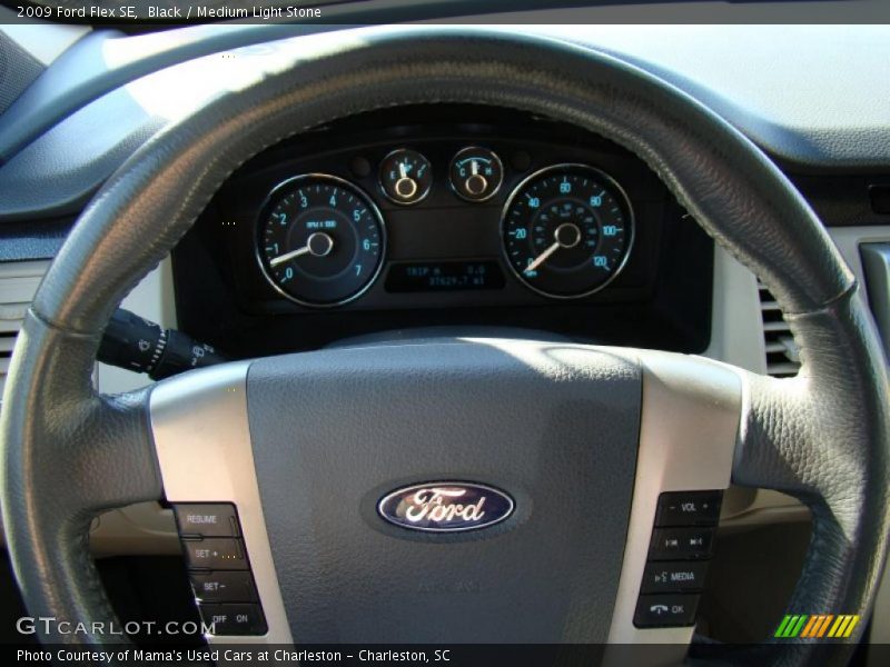 Black / Medium Light Stone 2009 Ford Flex SE