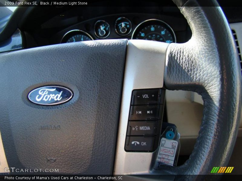 Black / Medium Light Stone 2009 Ford Flex SE