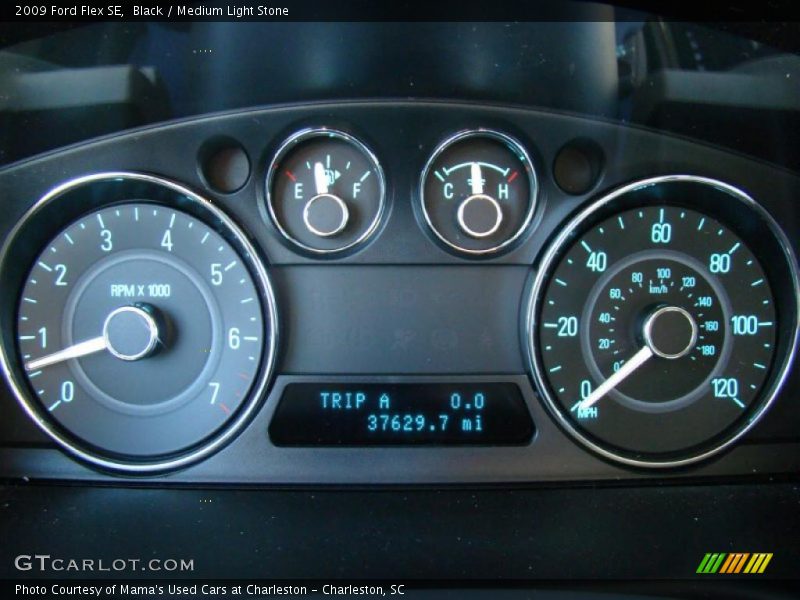 Black / Medium Light Stone 2009 Ford Flex SE