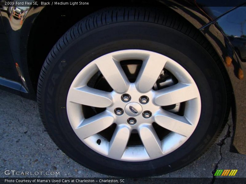 Black / Medium Light Stone 2009 Ford Flex SE