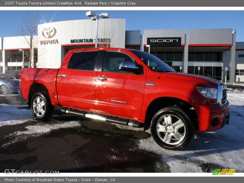 Radiant Red / Graphite Gray 2007 Toyota Tundra Limited CrewMax 4x4