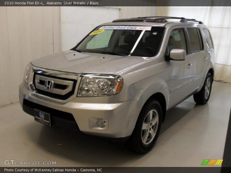 Alabaster Silver Metallic / Black 2010 Honda Pilot EX-L