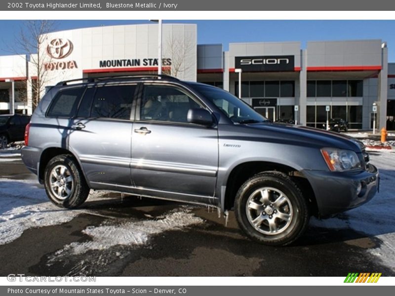 Bluestone Metallic / Ivory 2002 Toyota Highlander Limited