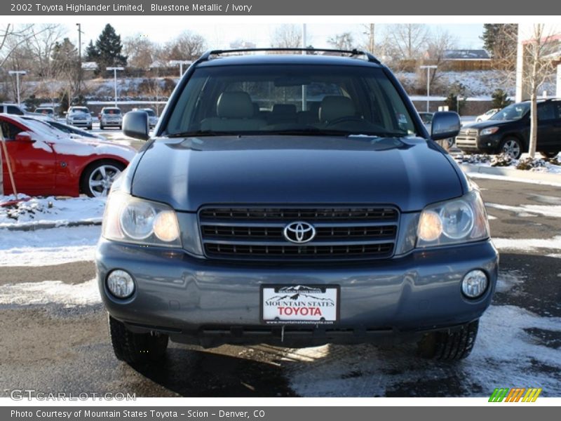 Bluestone Metallic / Ivory 2002 Toyota Highlander Limited