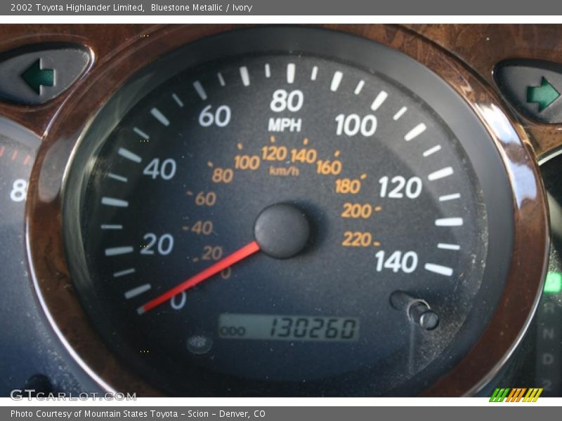 Bluestone Metallic / Ivory 2002 Toyota Highlander Limited