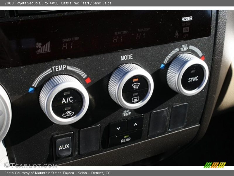 Controls of 2008 Sequoia SR5 4WD