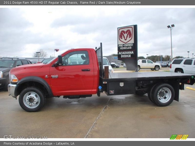 Flame Red / Dark Slate/Medium Graystone 2011 Dodge Ram 4500 HD ST Regular Cab Chassis