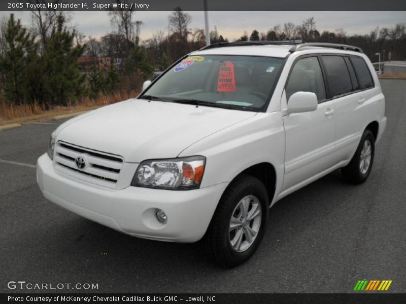 Super White / Ivory 2005 Toyota Highlander I4