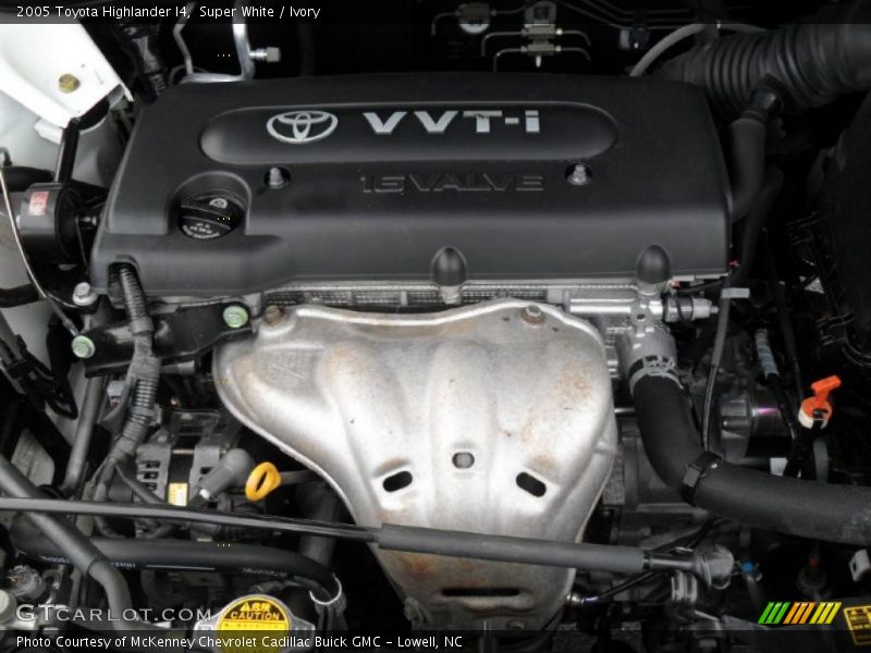  2005 Highlander I4 Engine - 2.4 Liter DOHC 16-Valve VVT-i 4 Cylinder