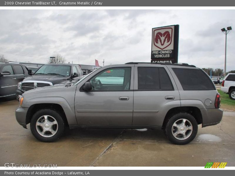Graystone Metallic / Gray 2009 Chevrolet TrailBlazer LT