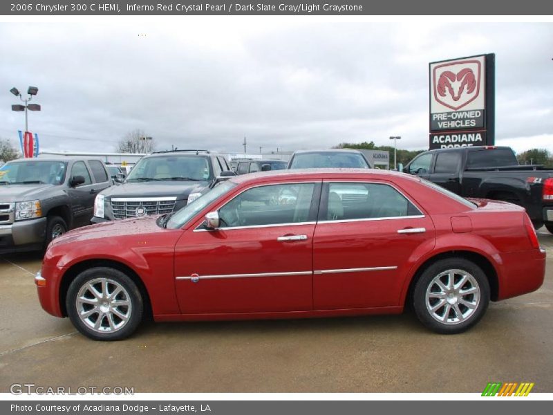 Inferno Red Crystal Pearl / Dark Slate Gray/Light Graystone 2006 Chrysler 300 C HEMI