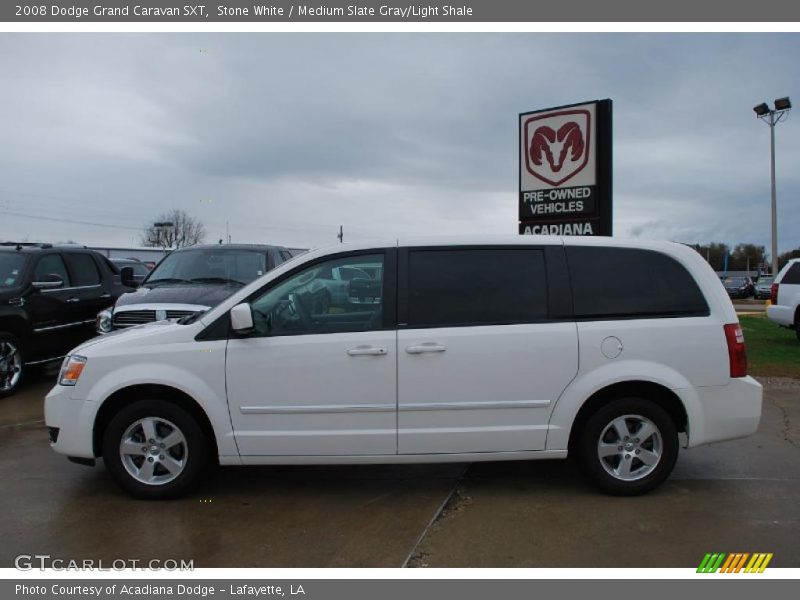 Stone White / Medium Slate Gray/Light Shale 2008 Dodge Grand Caravan SXT