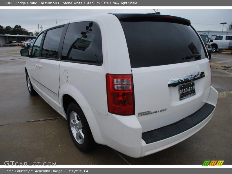 Stone White / Medium Slate Gray/Light Shale 2008 Dodge Grand Caravan SXT