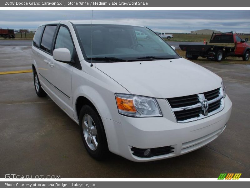 Stone White / Medium Slate Gray/Light Shale 2008 Dodge Grand Caravan SXT