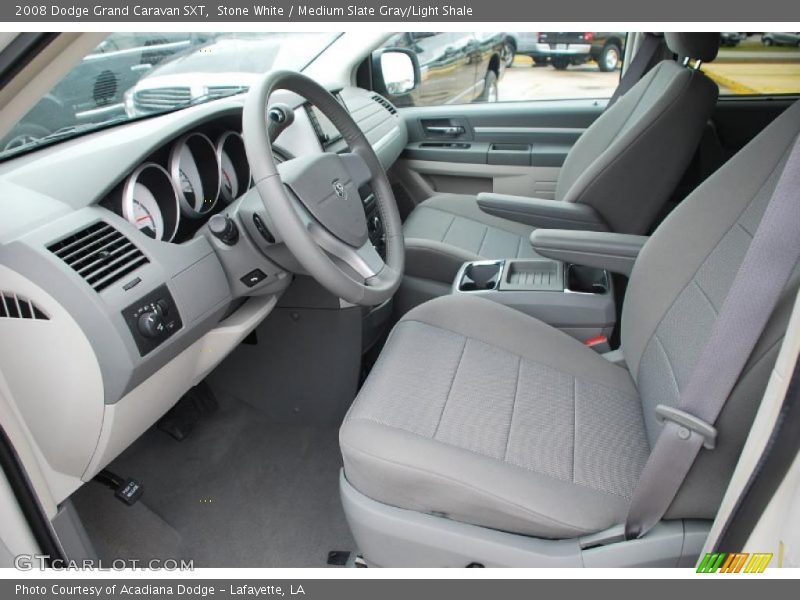 Stone White / Medium Slate Gray/Light Shale 2008 Dodge Grand Caravan SXT