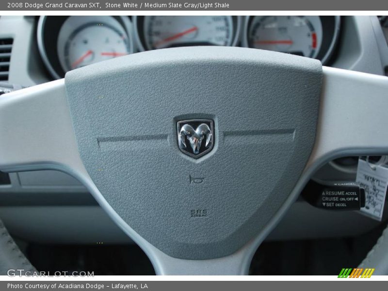 Stone White / Medium Slate Gray/Light Shale 2008 Dodge Grand Caravan SXT