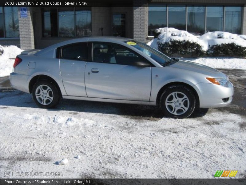 Silver / Gray 2003 Saturn ION 2 Quad Coupe