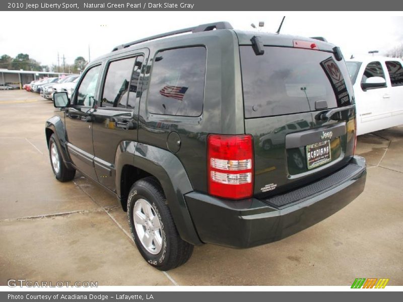 Natural Green Pearl / Dark Slate Gray 2010 Jeep Liberty Sport