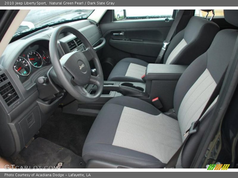 Natural Green Pearl / Dark Slate Gray 2010 Jeep Liberty Sport